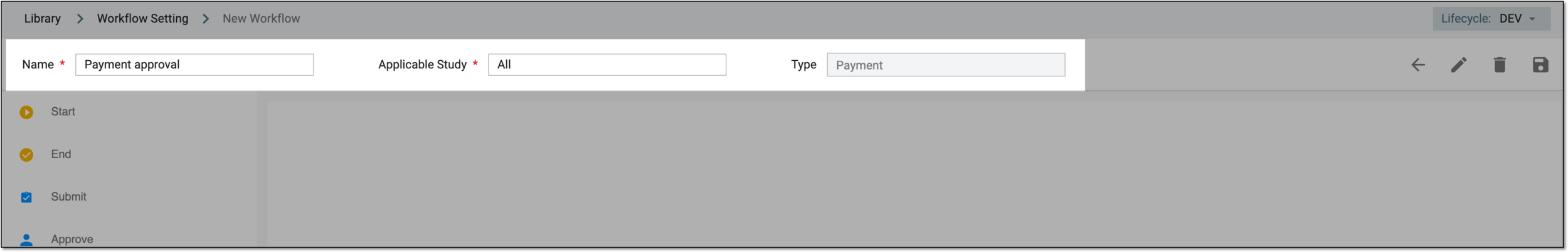Entering basic details of workflow