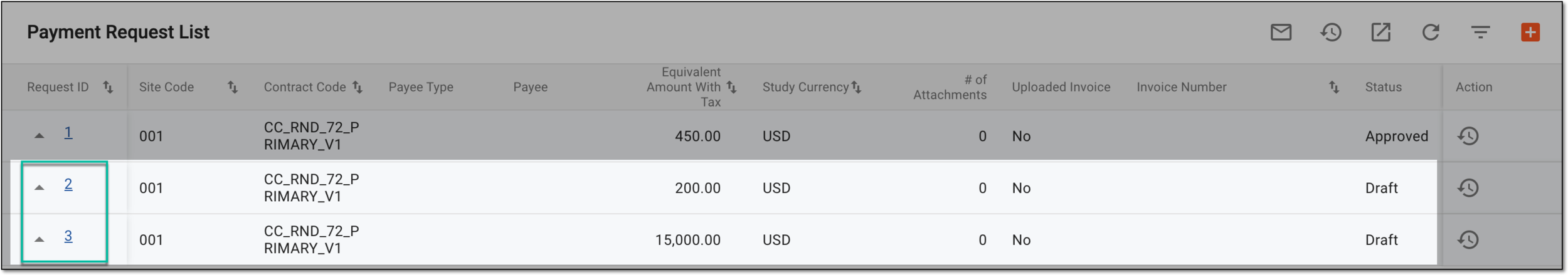 Accessing payment request details