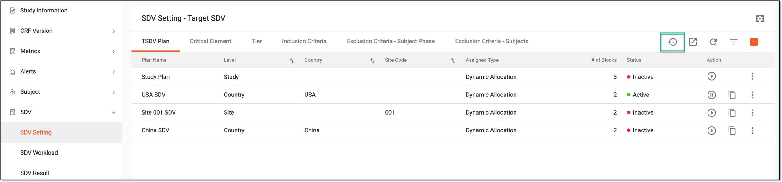Accessing export history