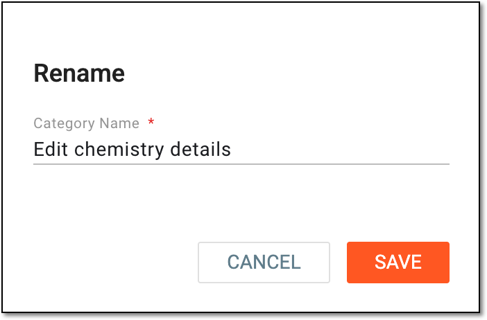 Editing access category name