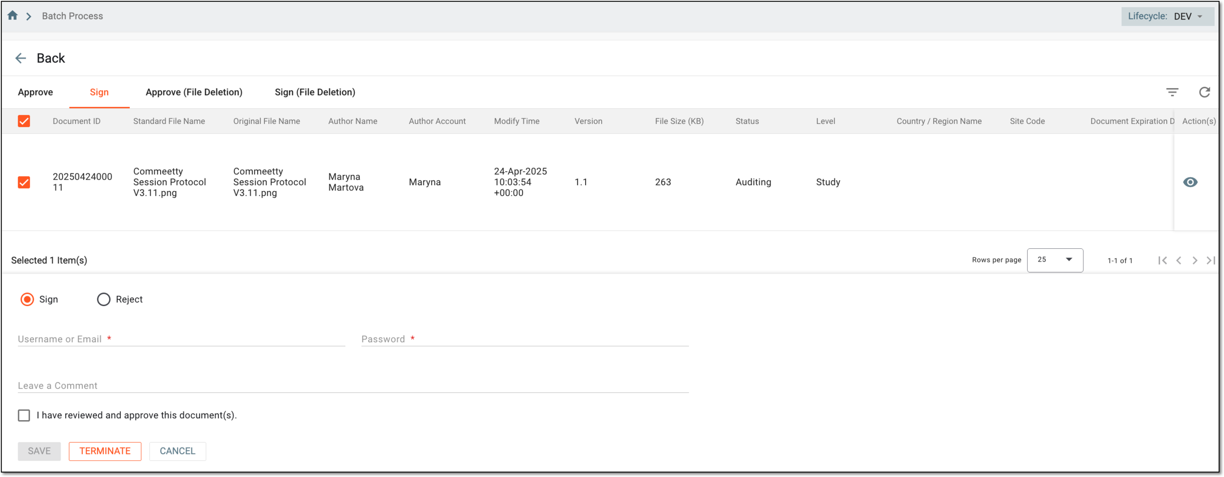 Managing tasks pending signature