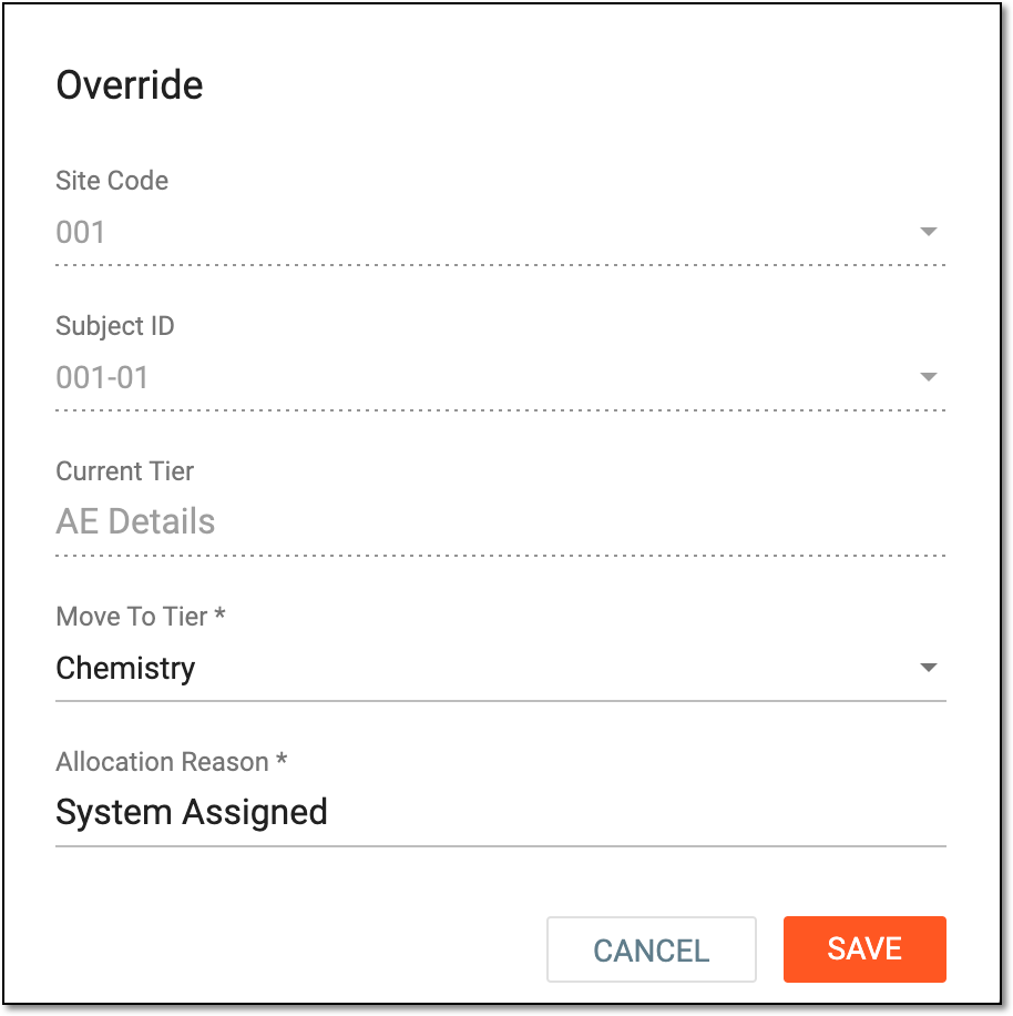 Configuring subject tier assignment