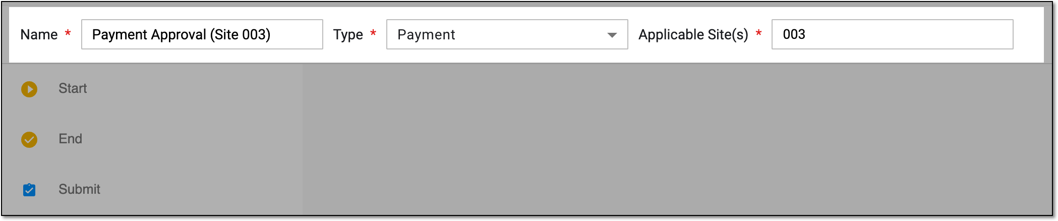 Adding payment approval workflow details