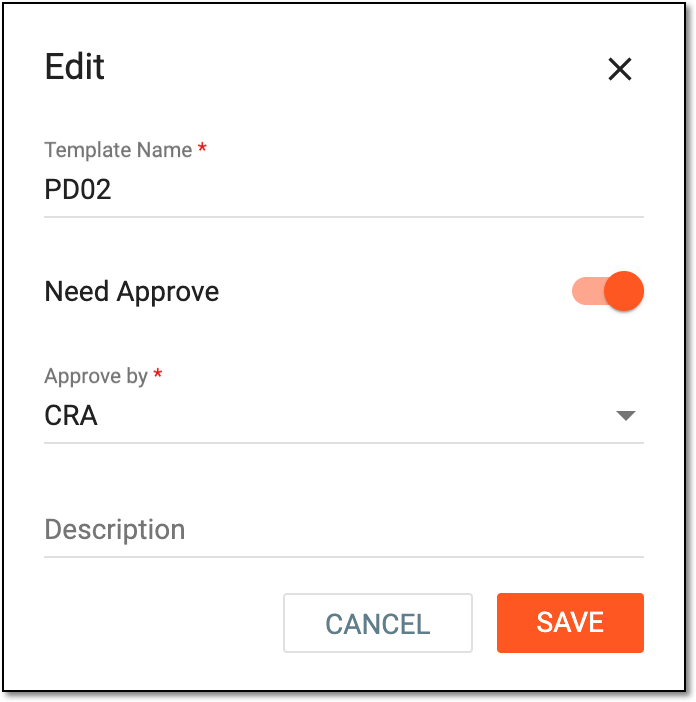 Editing protocol deviation template basic information