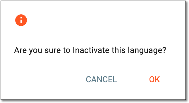 Confirming language inactivation