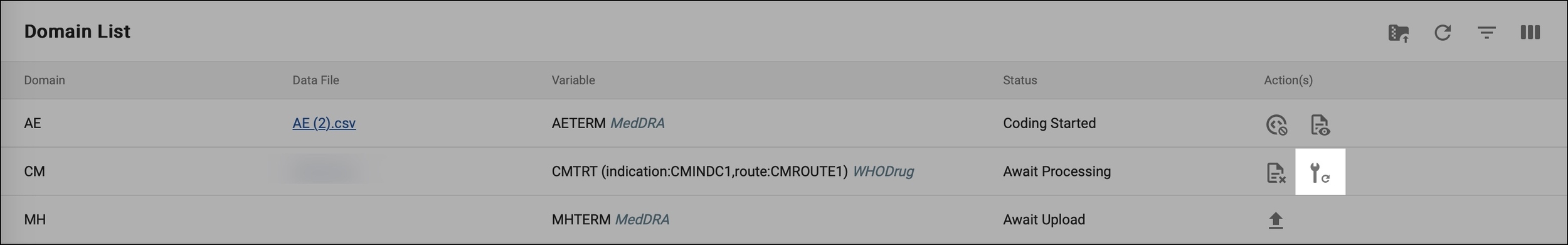 Initiating domain preprocessing