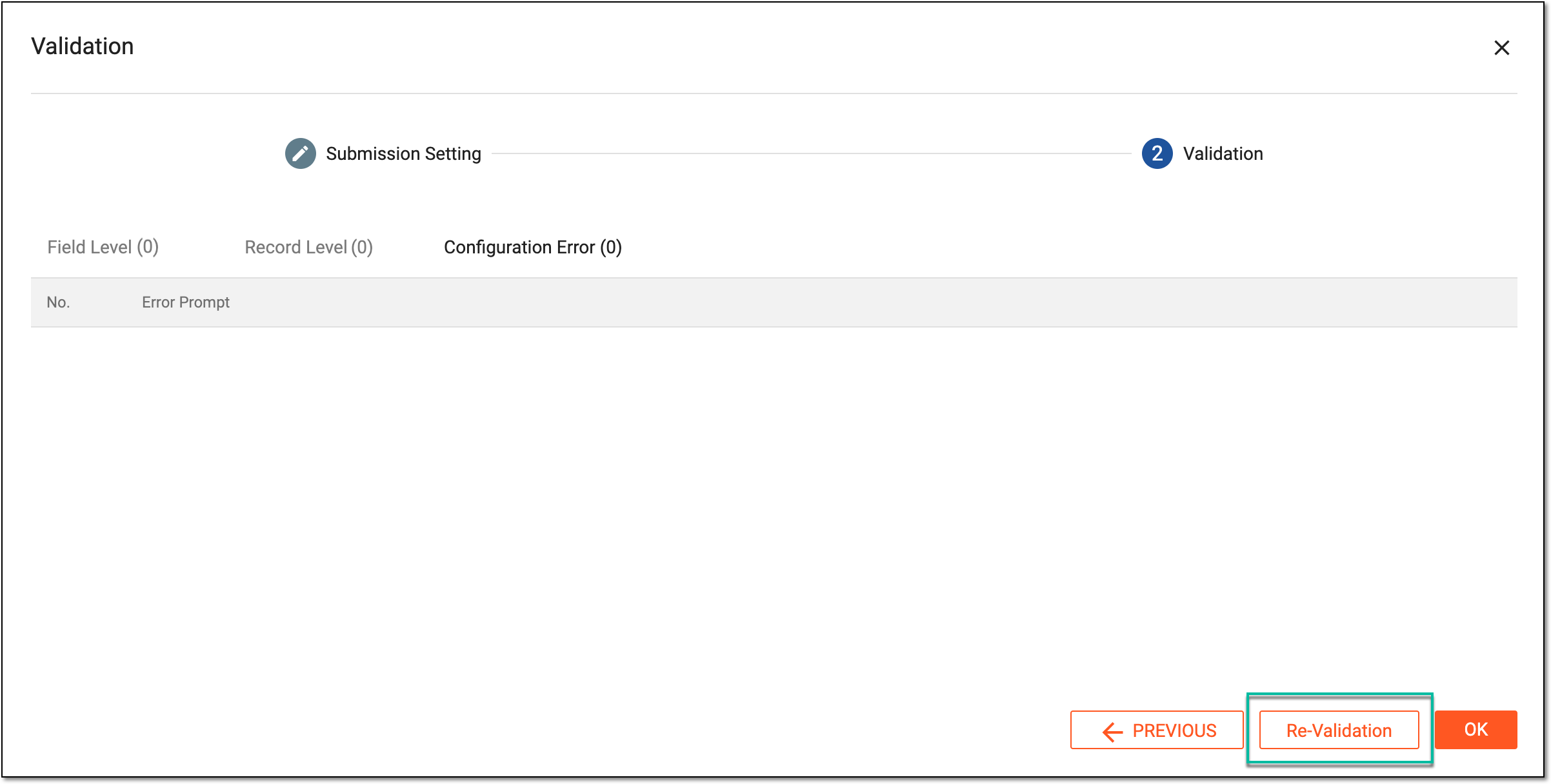 Running validation again