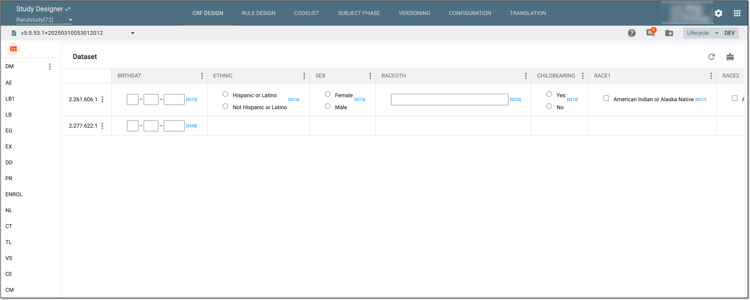 Dataset structure