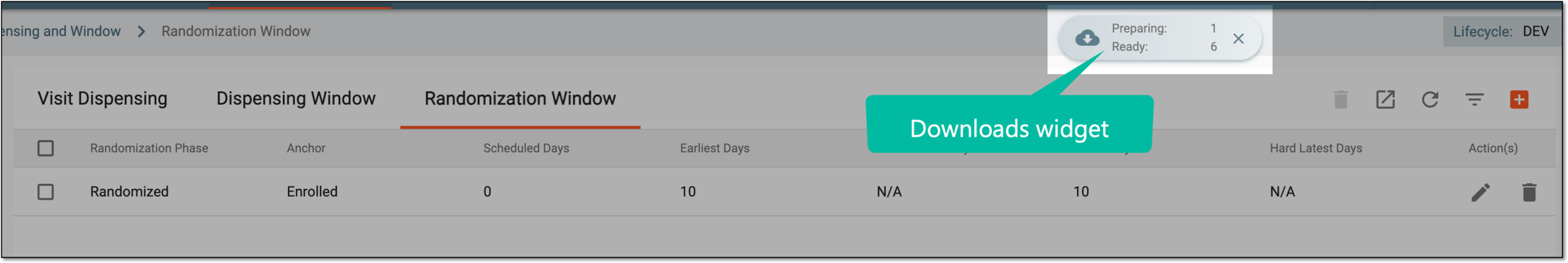 Downloads widget