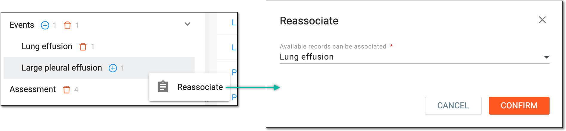 Reassociating similar records