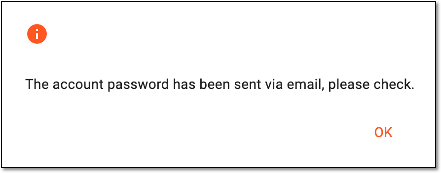 Acknowledging password reset