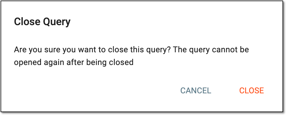 Closing query