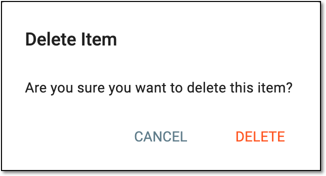 Confirming folder deletion