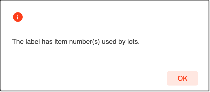 Label package inactivation error