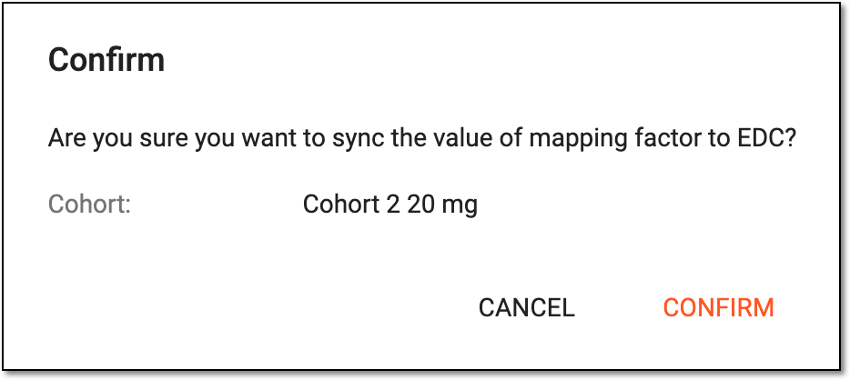 Confirming subject factor value sync