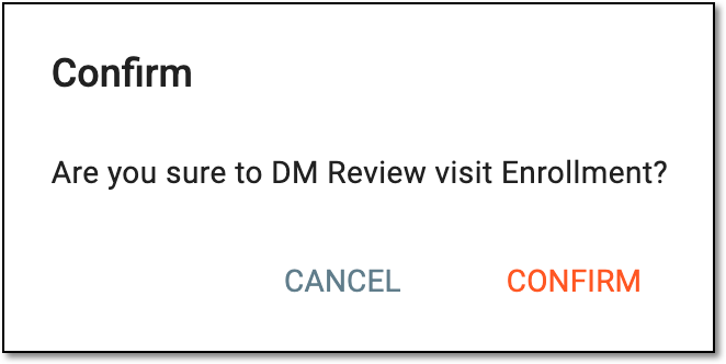 Confirming review status change
