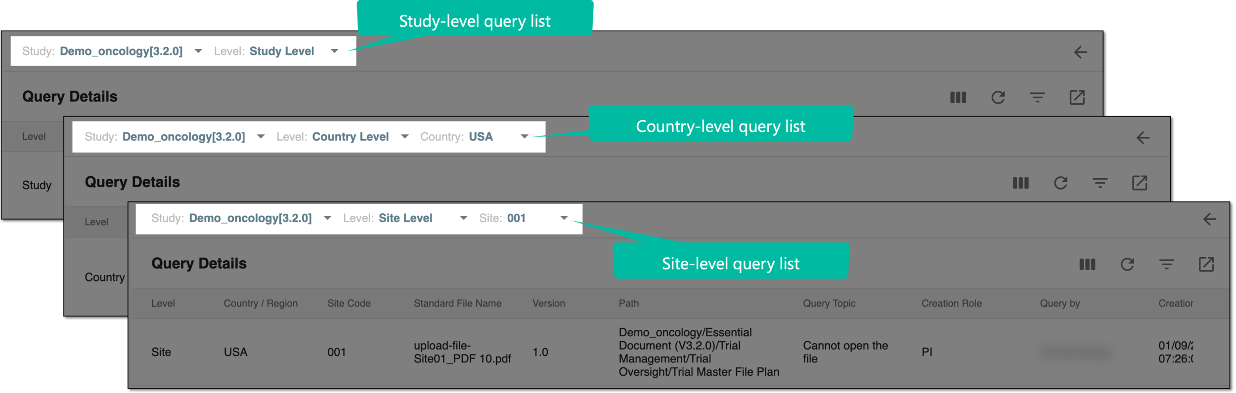 Sorting query list by file level
