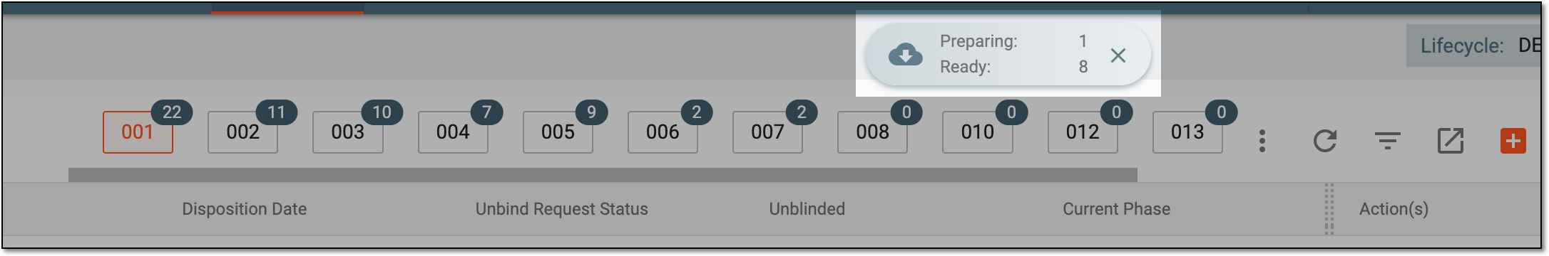 Downloads widget