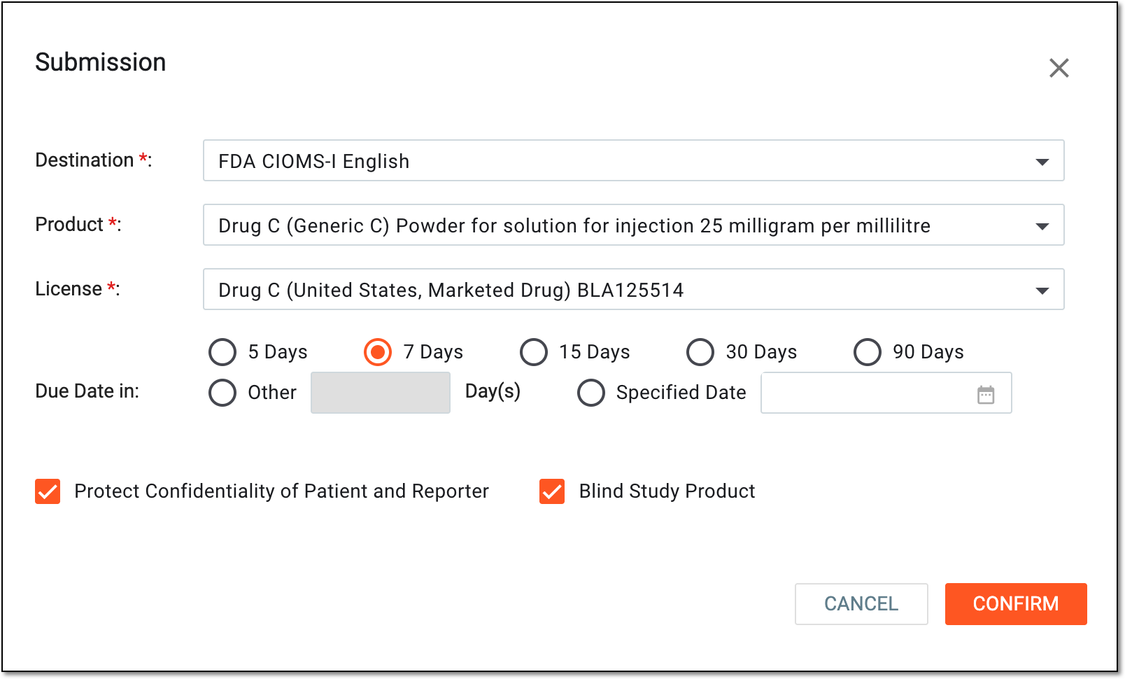 Selecting submission destination