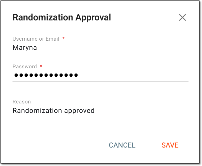 Approving randomization