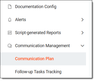 Accessing communication plan