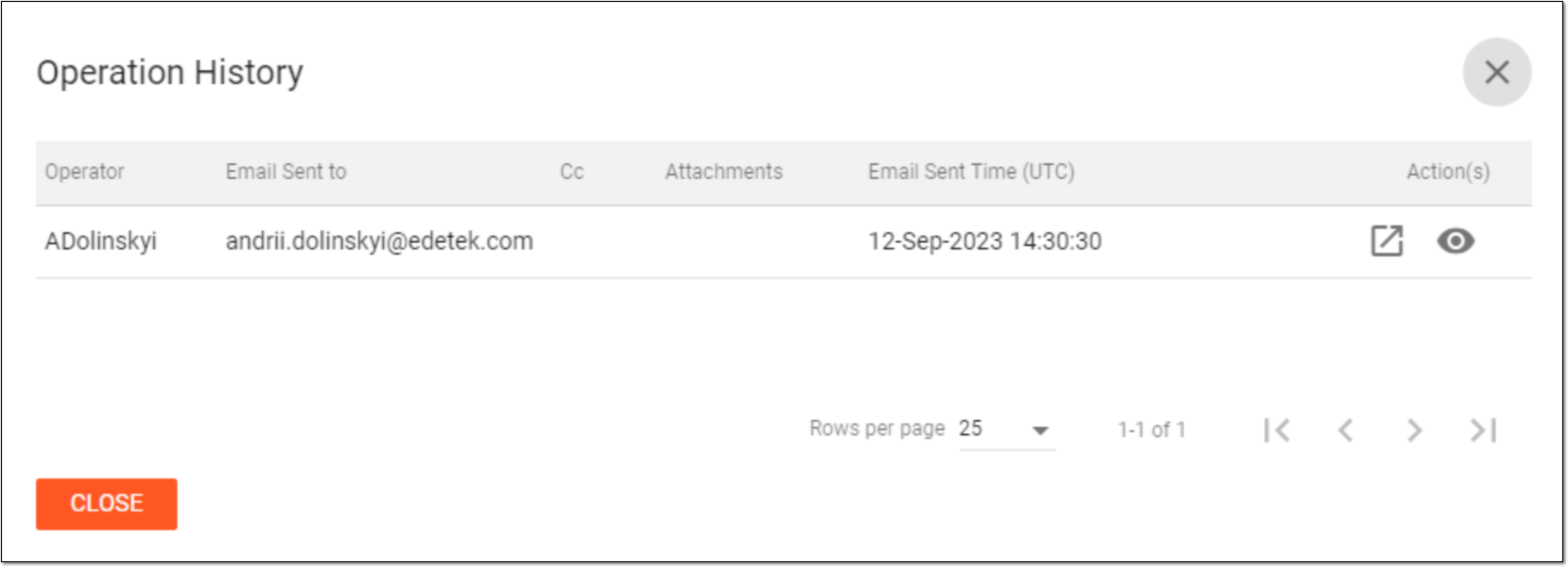 Viewing follow-up letter history