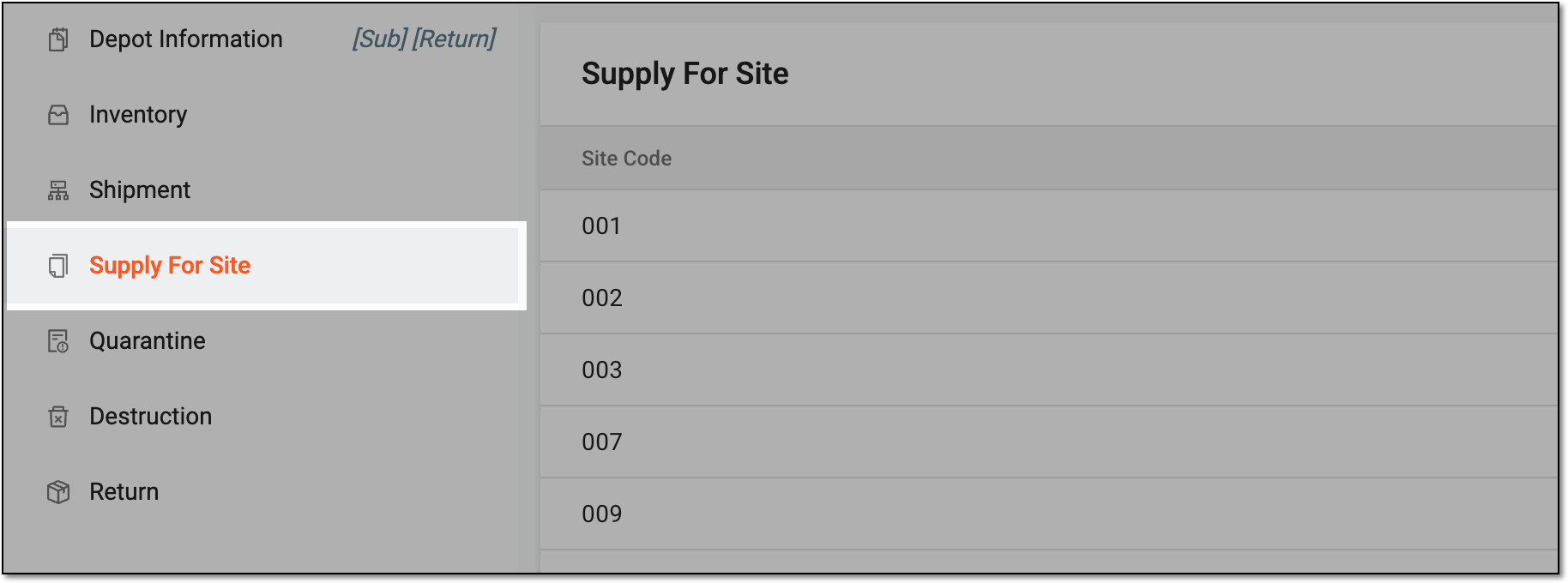 Accessing supply for site settings
