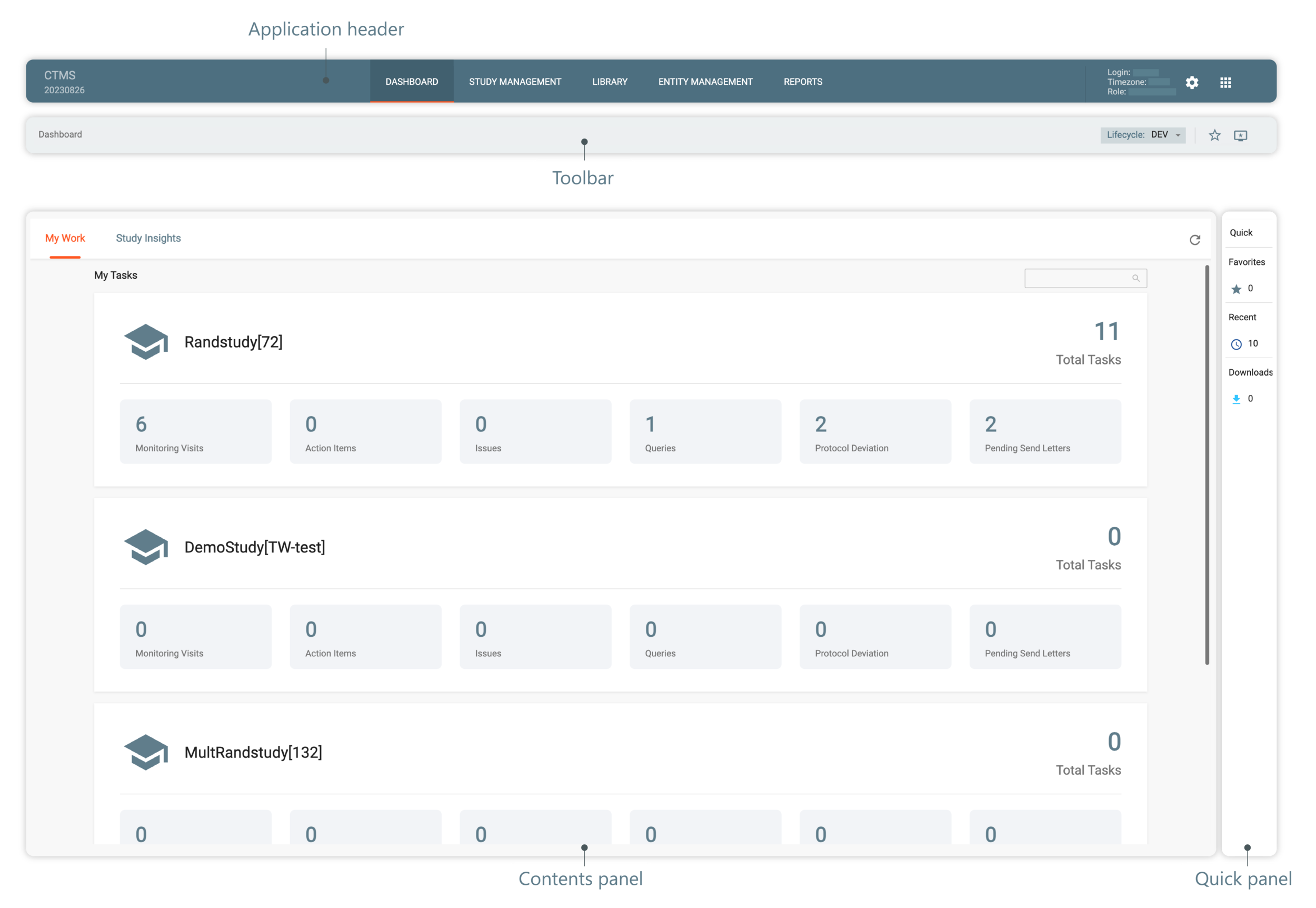 CTMS UI structure