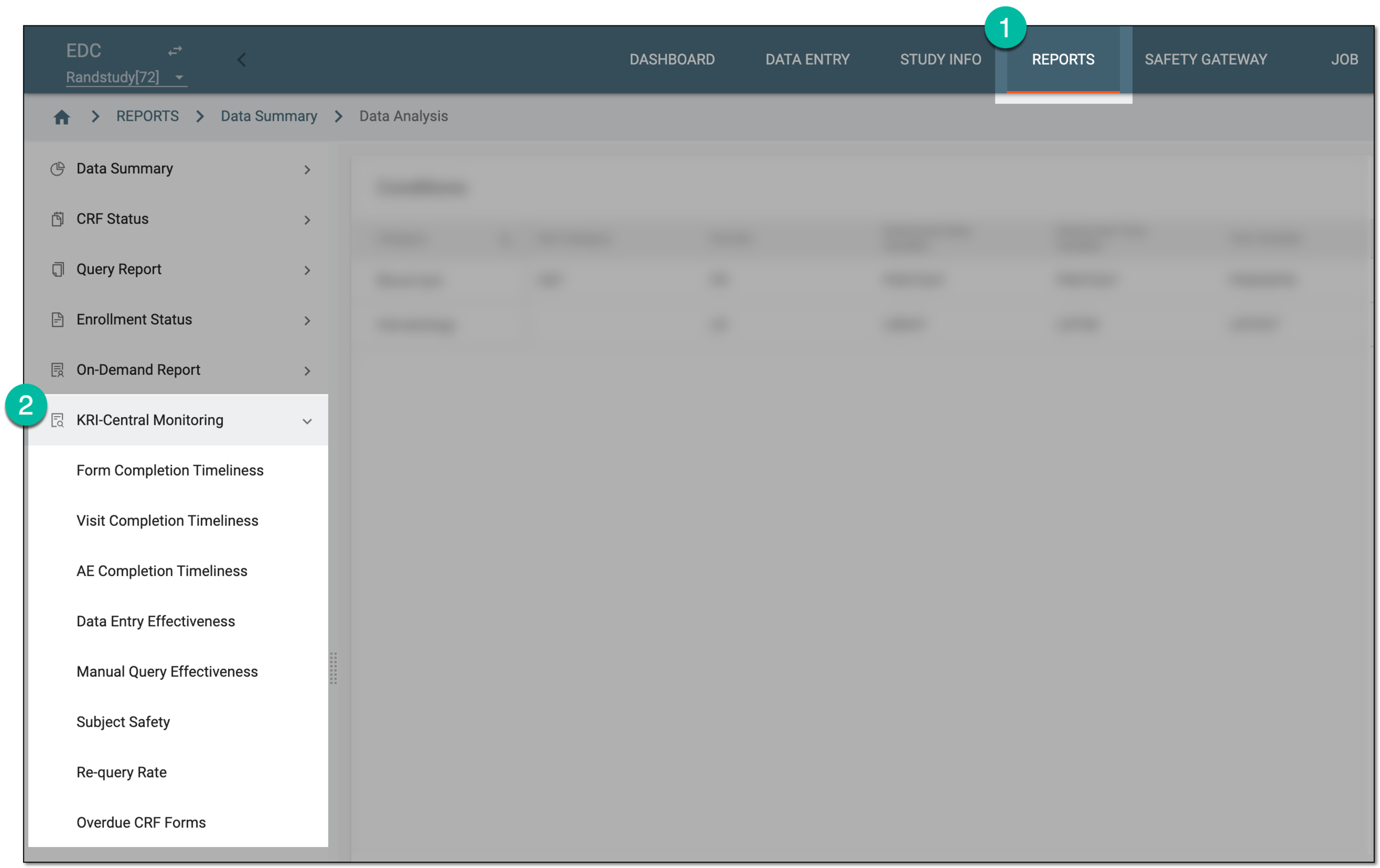 Accessing KRI reports