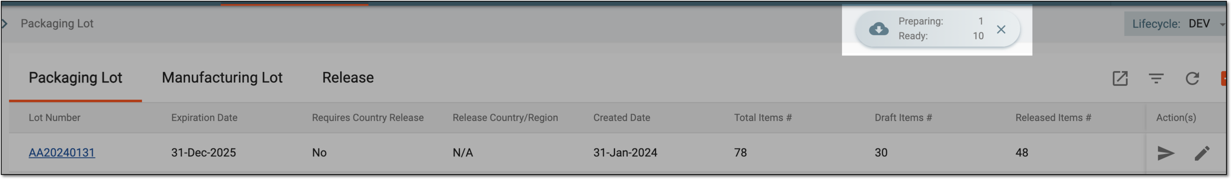 Downloads widget
