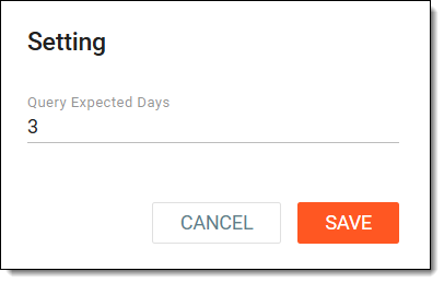 Setting query resolution days value