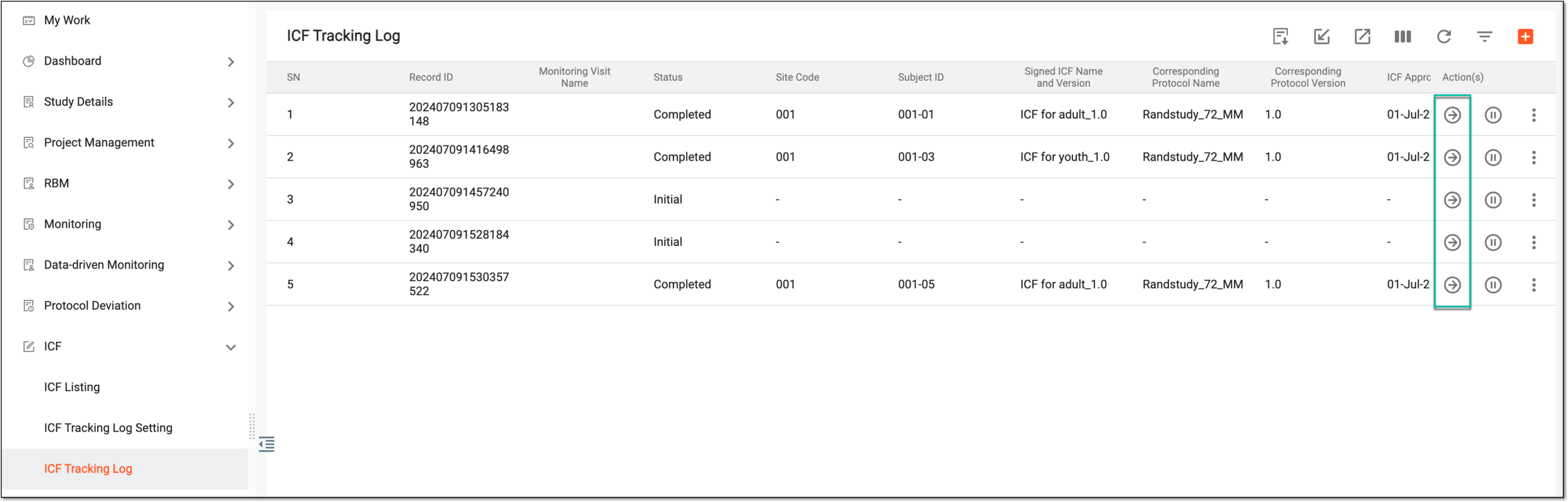 Accessing record details