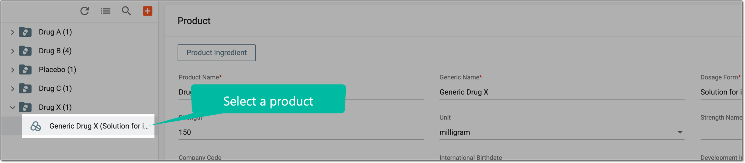 Selecting product