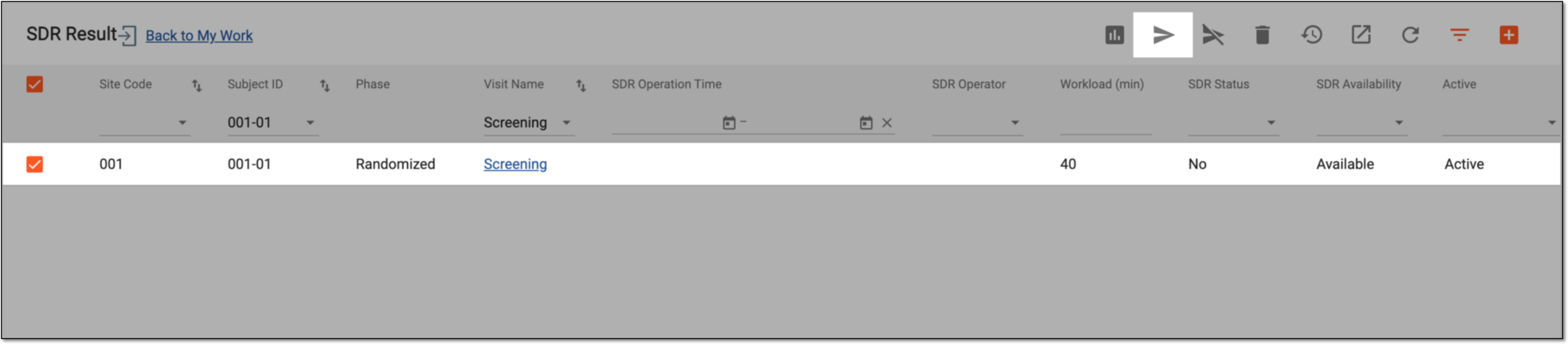 Submitting SDR result