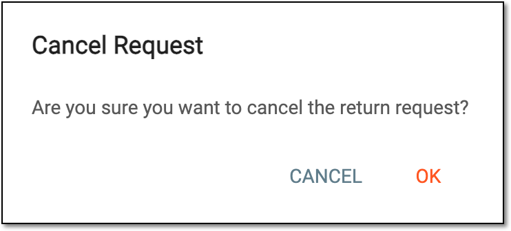 Canceling return request