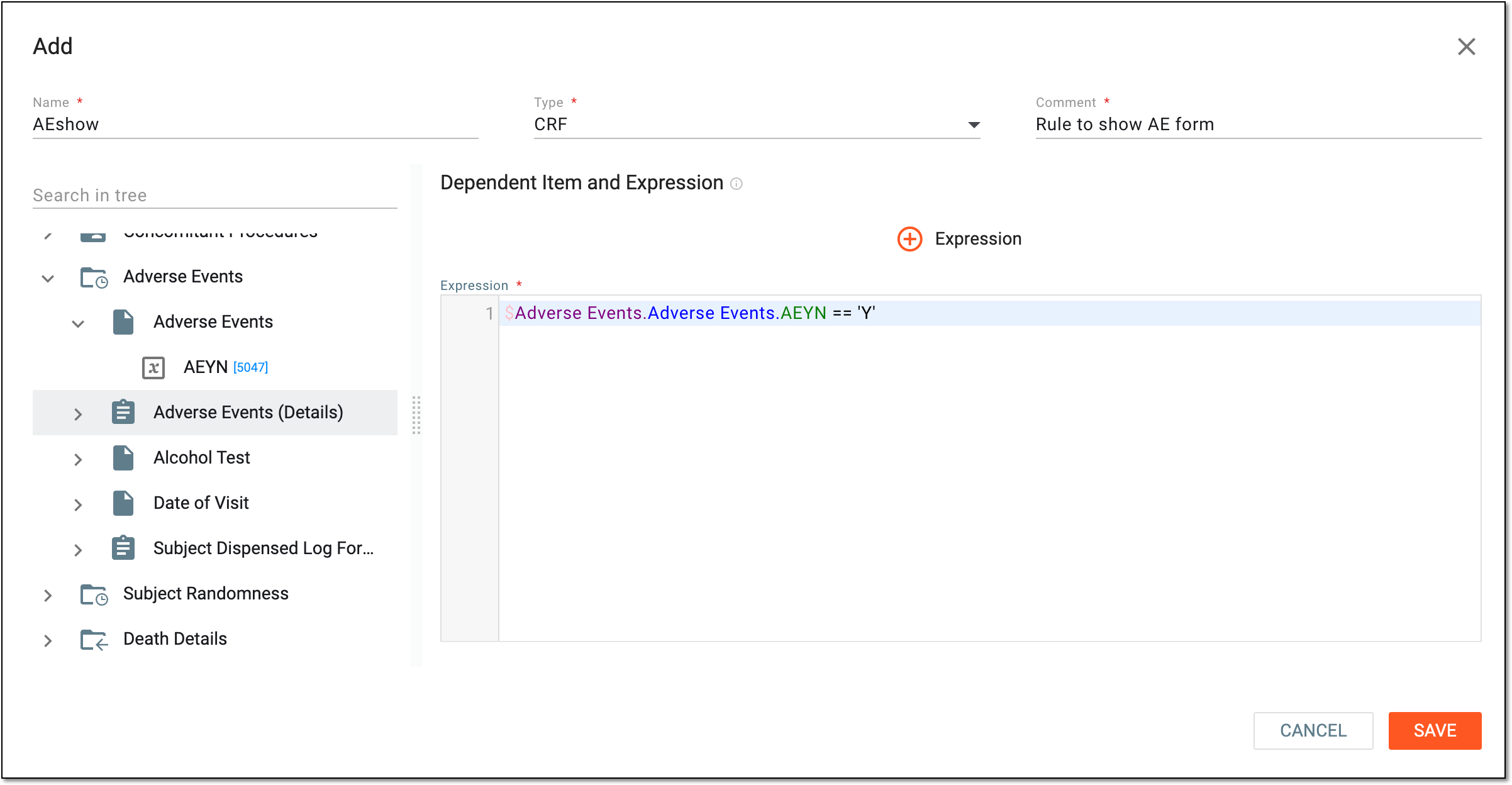Adding global expression