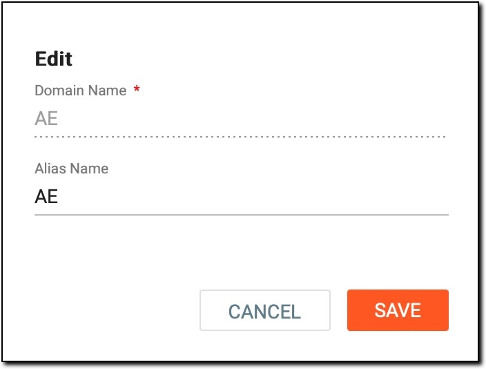 Updating domain alias name