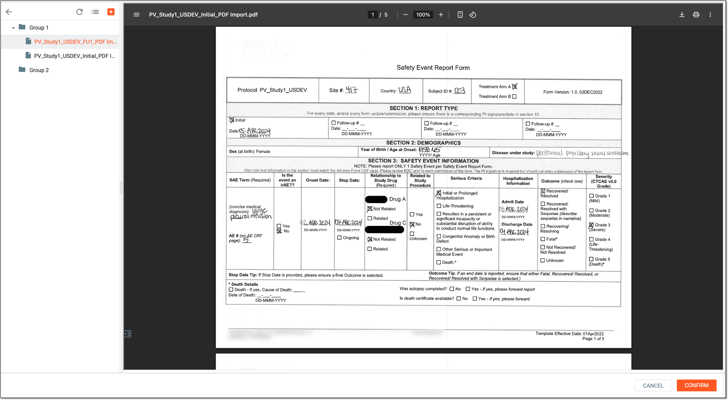 Previewing file contents