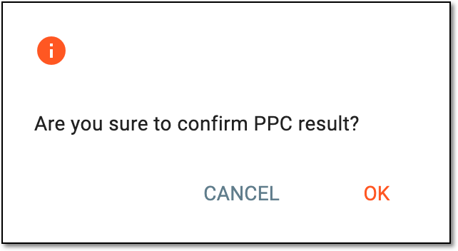 Confirming PPC result