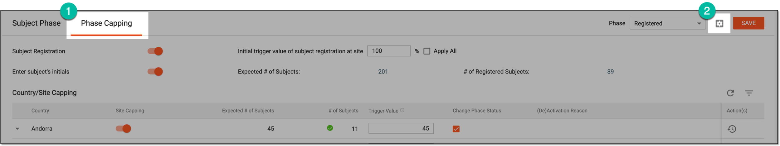 Accessing capping phase setup