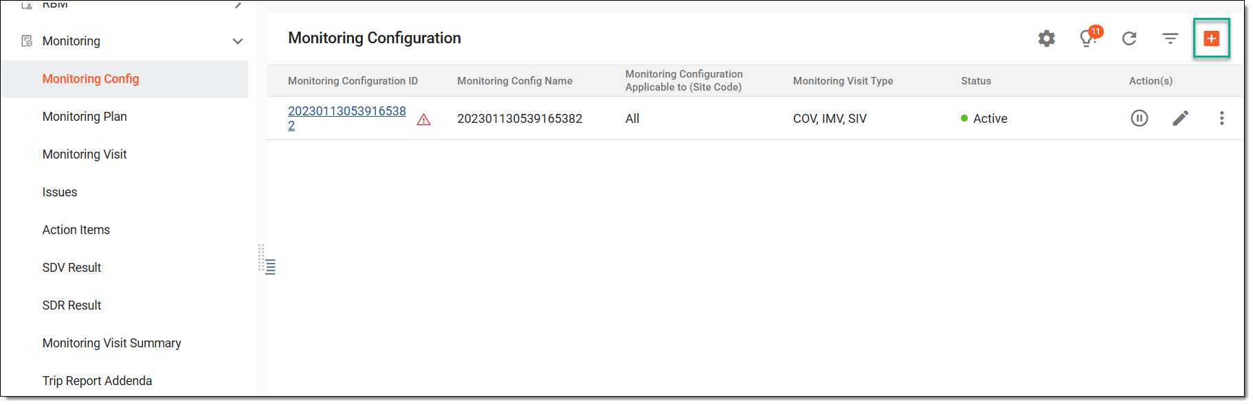 Adding new monitoring configuration