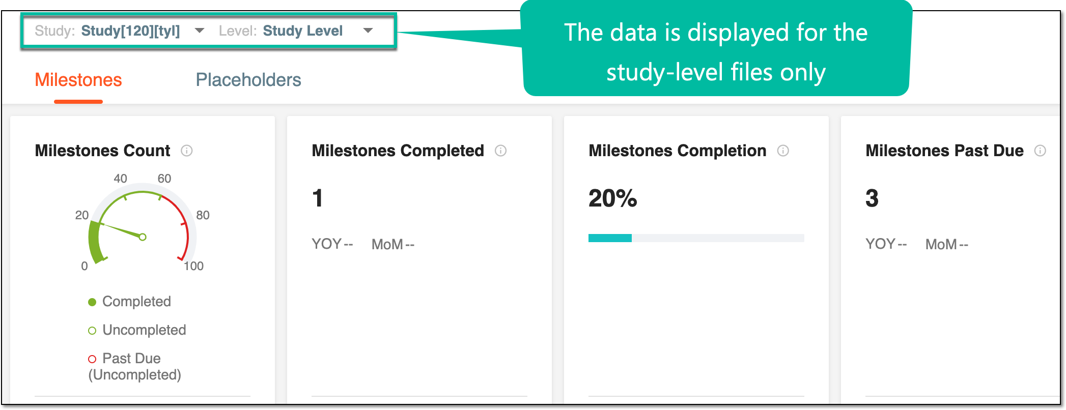 Selecting file level to display statistics