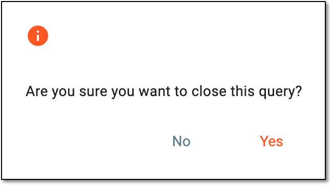 Confirming query closure
